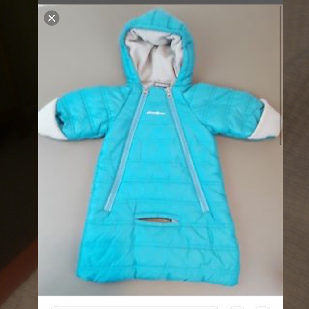 Eddie Bauer Teal Baby Bunting 3-6 Months